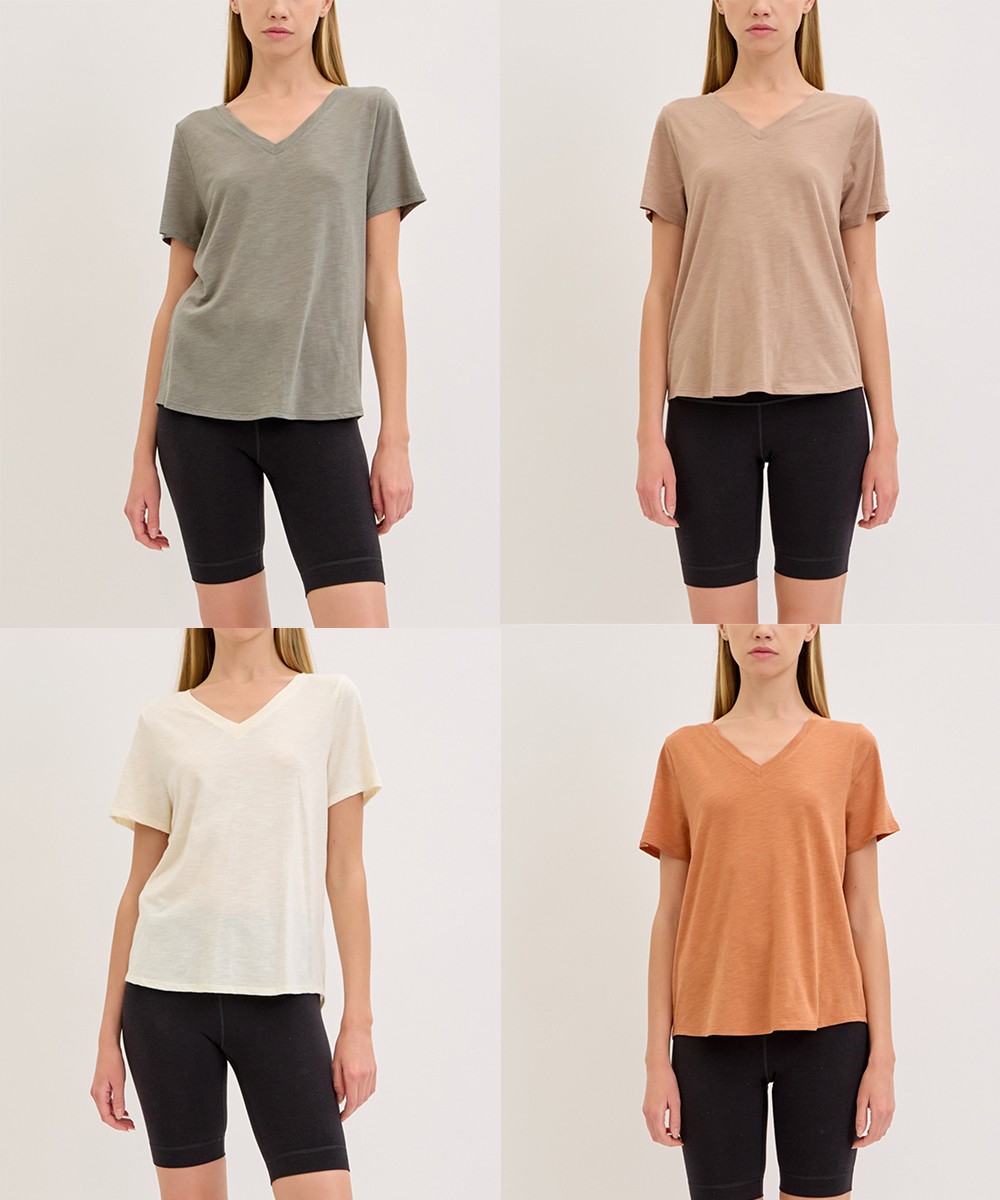 BAMBOO COTTON VNECK TEE PACKDEAL